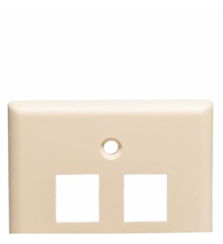 FACEPLATE, FLAT, 1-GANG, 6-PORT, ALMOND