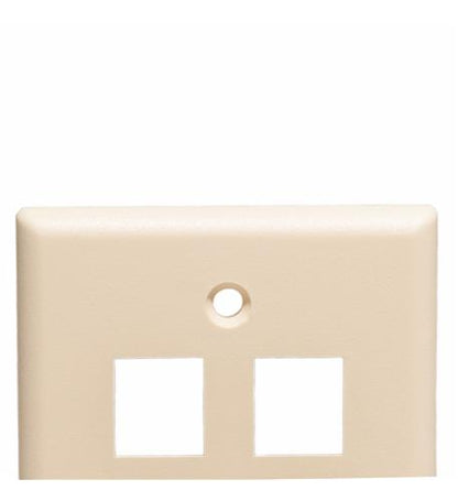 FACEPLATE, FLAT, 1-GANG, 6-PORT, ALMOND