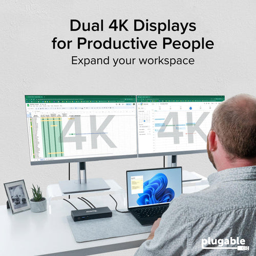 PLUGABLE USBC DUAL HDMI PD DOCK USB-C DUAL HDMI DOCKING STATION 65W
