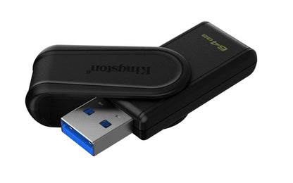 64GB PORTABLE USB 3.2 GEN 1 DATATRAVELER EXODIA S BLACK/BLACK