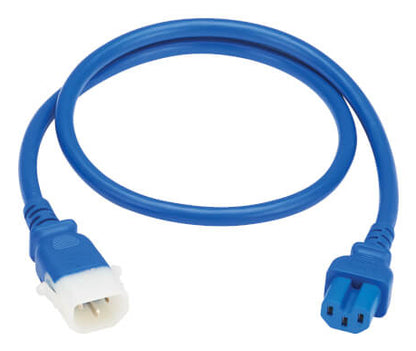 PDU POWER CORD C15 P-LOCK C14 HEAVY-DUTY 15A 250V 6FT BLUE 6-PACK (P018-E06-ABL-6)