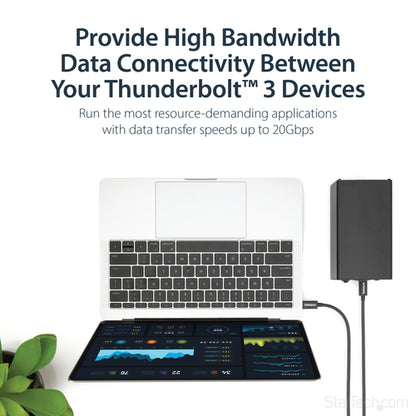 3.3FT THUNDERBOLT 3 CABLE USB C 20GBPS TB3/USB-C DISPLAYPORT CORD