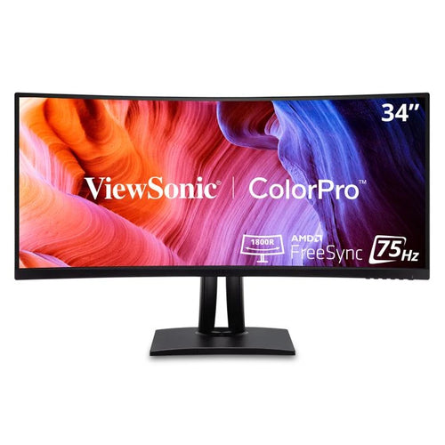 34IN COLORPRO 21:9 CURVED UWQHD MONITOR WITH 75HZ FREESYNC 100W USB