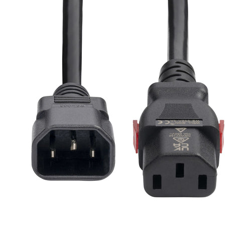 10FT POWER EXTENSION CORD IEC C14 TO LOCKING C13 10A 250V