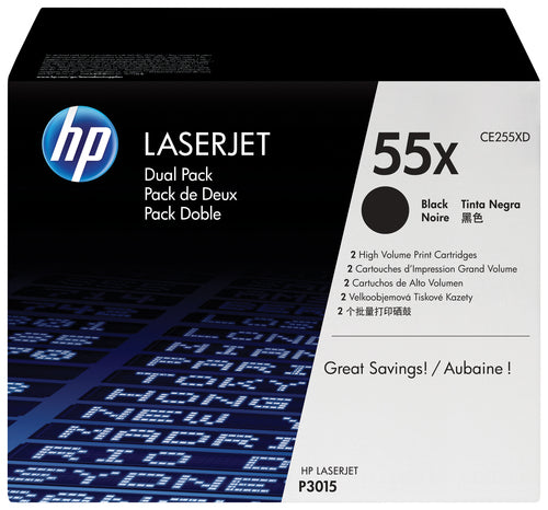 BLK CARTRIDGE DUAL PK FOR LASERJET P3015