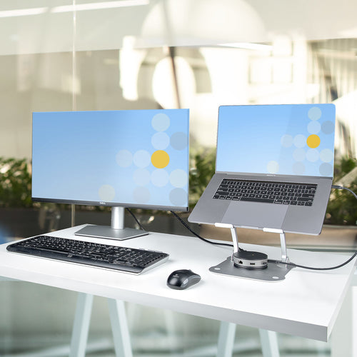 ADJUSTABLE LAPTOP STAND FOR DESK FOLDABLE COMPUTER STAND RISER