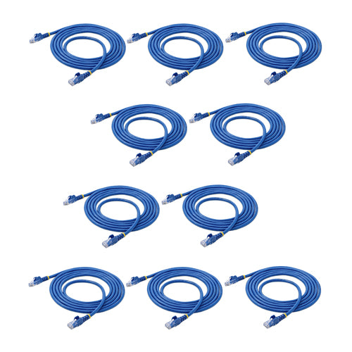 7FT BLUE 10 PACK CAT6 CABLE SNAGLESS RJ45 UTP PATCH CABLE CORD