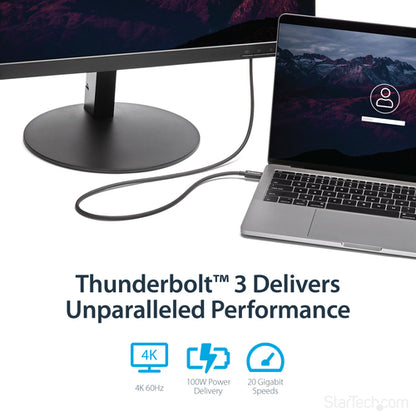 3.3FT THUNDERBOLT 3 CABLE USB C 20GBPS TB3/USB-C DISPLAYPORT CORD