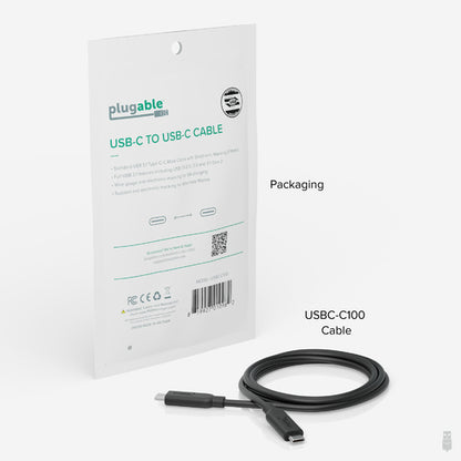 PLUGABLE USBC-C100 10 GBPS USB C TO USB C CABLE