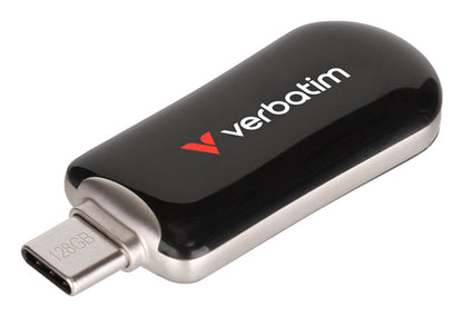 VERBATIM 128GB PLECTRA USB-C FLASH DRIVE BLACK