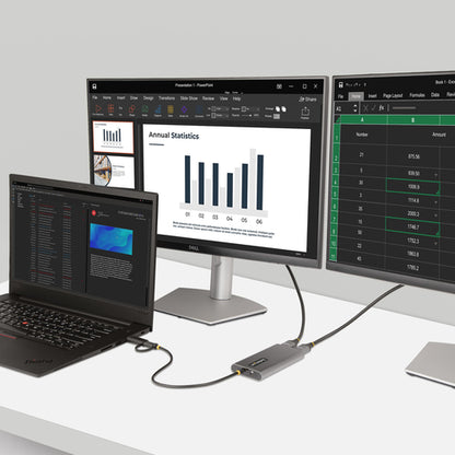 USB-C TO DUAL-HDMI ADAPTER - USB TO HDMI CONVERTER 4K 60HZ PD