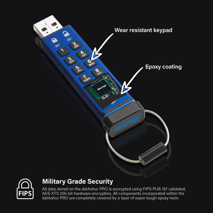 ISTORAGE DATASHUR PRO 8GB FIPS140-2 LEVEL3 HARDWARE ENCRYPTED