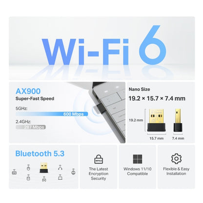 AX900 NANO WIFI 6 BLUETOOTH ADAPTER (ARCHER TX10UB NANO)