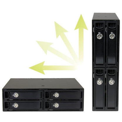 HARD DRIVE MOBILE RACK HOT SWAP QUAD 2.5IN SATA SAS HDD SSD HOTSWAP