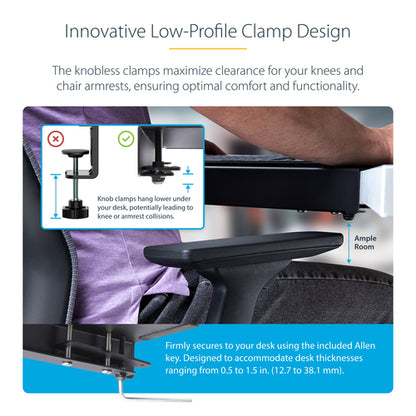 DESK CORNER SLEEVE/EXTENDER OFFICE DESK TRAY FOR KEYBOARD/MOUSE