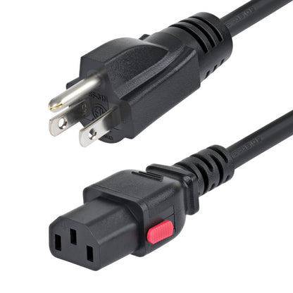15FT COMPUTER POWER CORD TAA NEMA 5-15P TO LOCKING C13 125V 10A