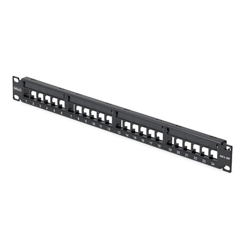 1U BLANK KEYSTONE PATCH PANEL 24 PORT/UTP/CABLE MANAGEMENT BAR (C6PANELUTP241UCM)