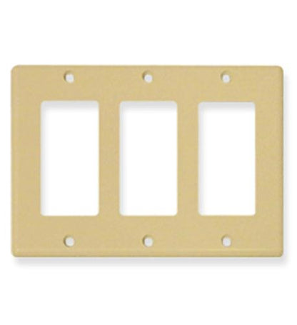 FACEPLATE, DECOREX, 3-GANG, IVORY