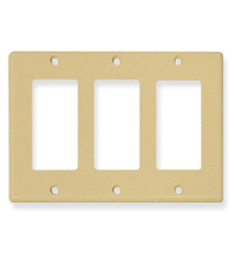 FACEPLATE, DECOREX, 3-GANG, IVORY