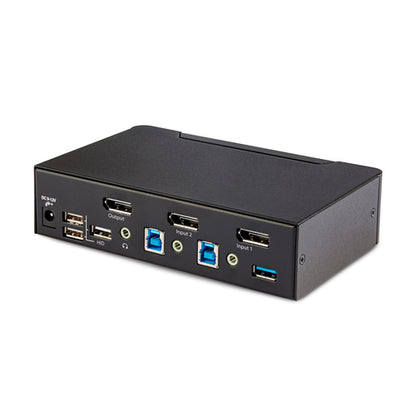 2-PORT DISPLAYPORT KVM SWITCH - 8K 60HZ HOTKEYS TAA COMPLIANT
