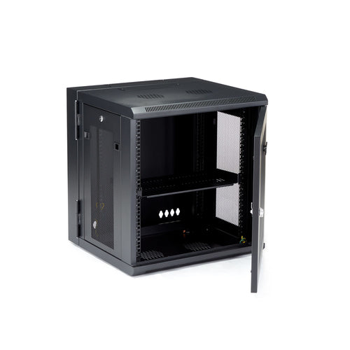 WALL MOUNT NETWORK CABINET 12U HINGED SERVER RACK ENCLOSURE