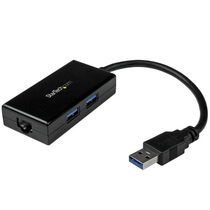 USB 3.0 HUB WITH ETHERNET GIGABIT NETWORK ADAPTER W/ USB