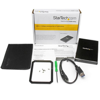 USB 3.1 EXTERNAL HARD DRIVE ENCLOSURE 2.5 SATA HDD SSD DRIVES