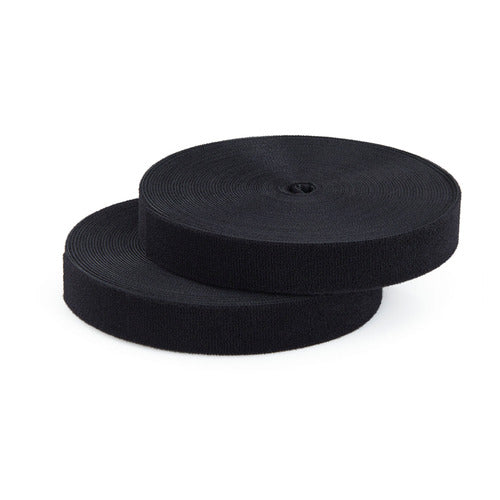 15.2M HOOK AND LOOP ROLL BLACK 1IN (2.5CM) WIDE (HKLP5010B)