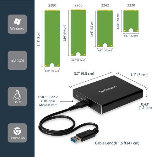 M.2 SSD ENCLOSURE WITH RAID DUAL USB TO SATA M.2 SSD PORTABLE