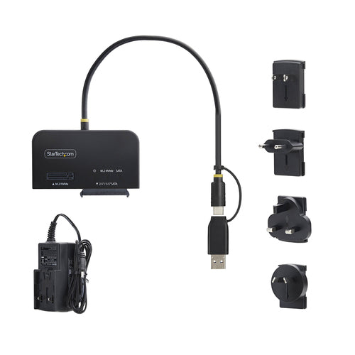 M.2 NVME AND SATA SSD ADAPTER USB-C/USB-A 10GBPS SSD/HDD READER