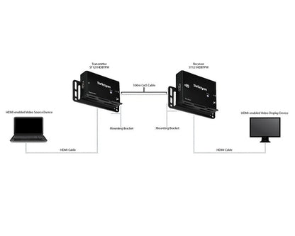 100M HDMI OVER CAT5E EXTENDER 4K UHD POC HDBASET HDMI ETHERNET
