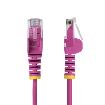 SLIM CAT6 CABLE PINK LSZH SLIM SNAGLESS RJ45 UTP PATCH CABLE