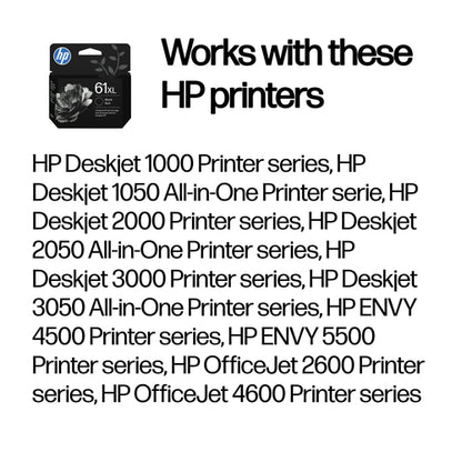 HP 61XL BLACK ORIGINAL INK CARTRIDGE