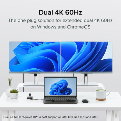PLUGABLE USBC DUAL HDMI ADAPTER USB-C DUAL 4K HDMI DISPLAY ADAPTER
