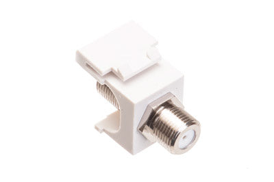 MODULE- F-TYPE- NICKEL PLATED- WHITE