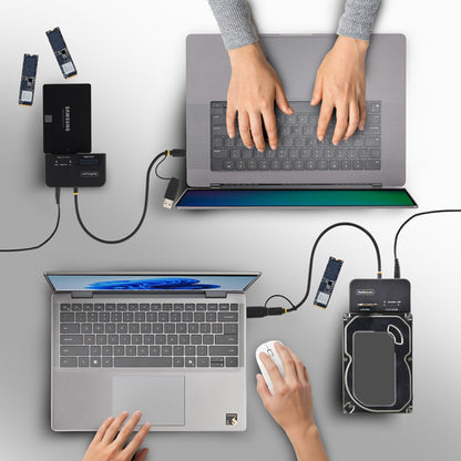 M.2 NVME AND SATA SSD ADAPTER USB-C/USB-A 10GBPS SSD/HDD READER