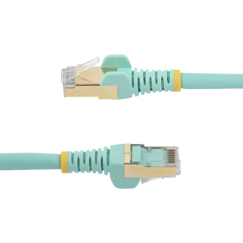 10FT AQUA CAT6A ETHERNET CABLE SNAGLESS RJ45 UTP PATCH CABLE CORD
