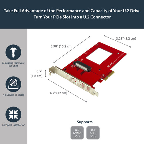 U.2 TO PCIE ADAPTER SFF 8639 U.2 NVME SSD PCIE SSD ADAPTER