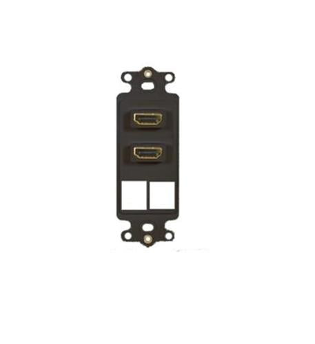 INSERT DECOREX 2-PORT DUAL HDMI BLACK