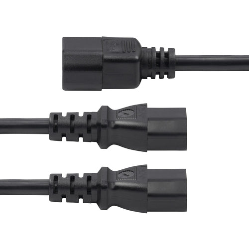 6FT POWER CORD SPLITTER IEC 60320 C14 TO 2X C13 10A 250V
