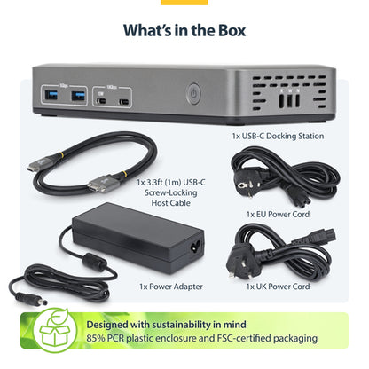 USB-C DOCKING STATION - TRIPLE-MONITOR DP/HDMI 4K60