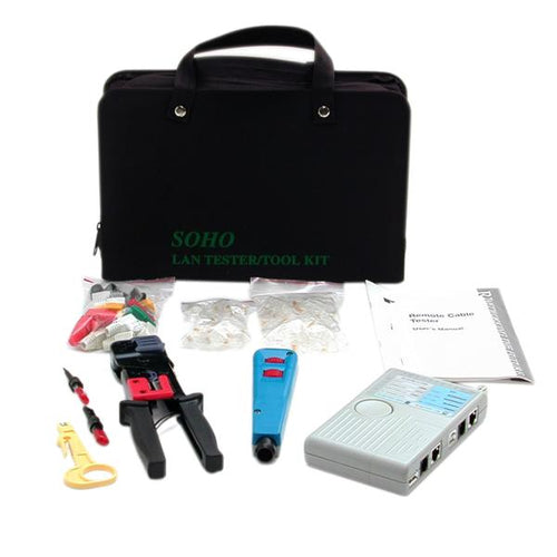 PROFESSIONAL NETWORK INSTALLER TOOL KIT RJ45 ETHERNET CABLE TOOLS (CTK400LAN)