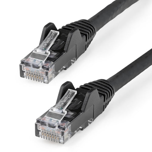 15FT BLACK CAT6 ETHERNET CABLE LSZH SNAGLESS PATCH CABLE LAN RJ45