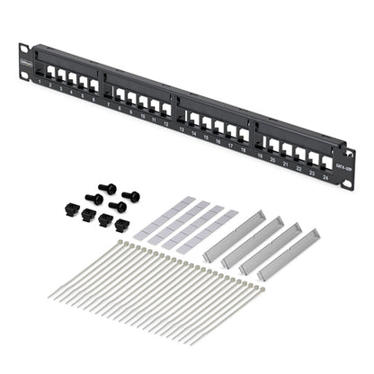 1U BLANK KEYSTONE PATCH PANEL 24 PORT/UTP/RACKMOUNT RJ45 PANEL (C6PANELUTP241U)