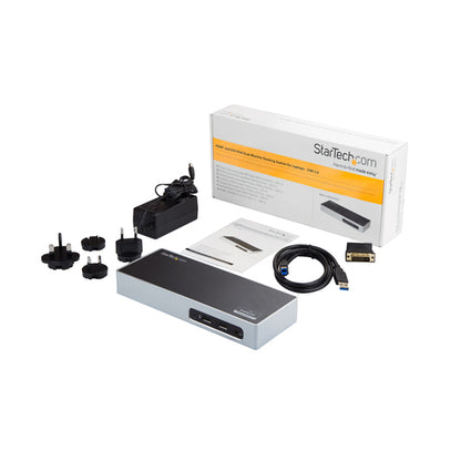 USB 3.0 DOCKING STATION UNIVERSAL DUAL MONITOR HDMI DVI VGA
