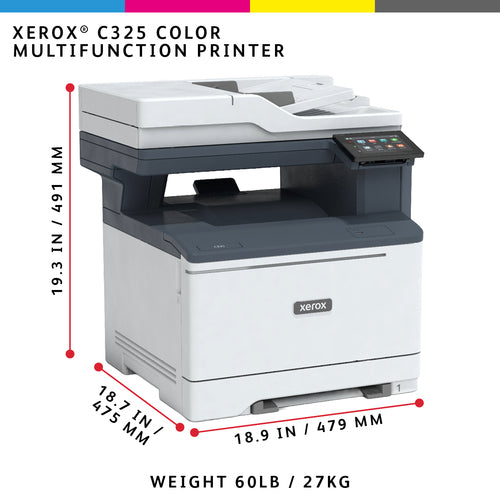 XEROX C325 COLOR MFP UP TO 35PP DUPLEX W/ COPY PRINT SCAN FAX WIFI