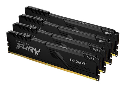 64GB 3200MHZ DDR4 CL16 DIMM KIT OF 4 FURY BEAST BLACK