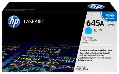 CYAN TONER CARTRIDGE FOR COLOR LASERJET 5500 5550 12K YLD
