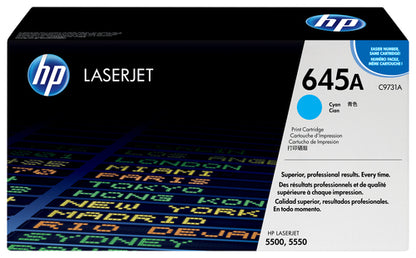 CYAN TONER CARTRIDGE FOR COLOR LASERJET 5500 5550 12K YLD