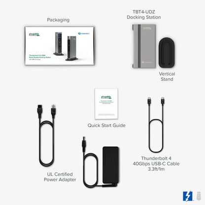 PLUGABLE TBT4 QUAD DOCK 100W THUNDERBOLT 4 QUAD DOCKING STATION